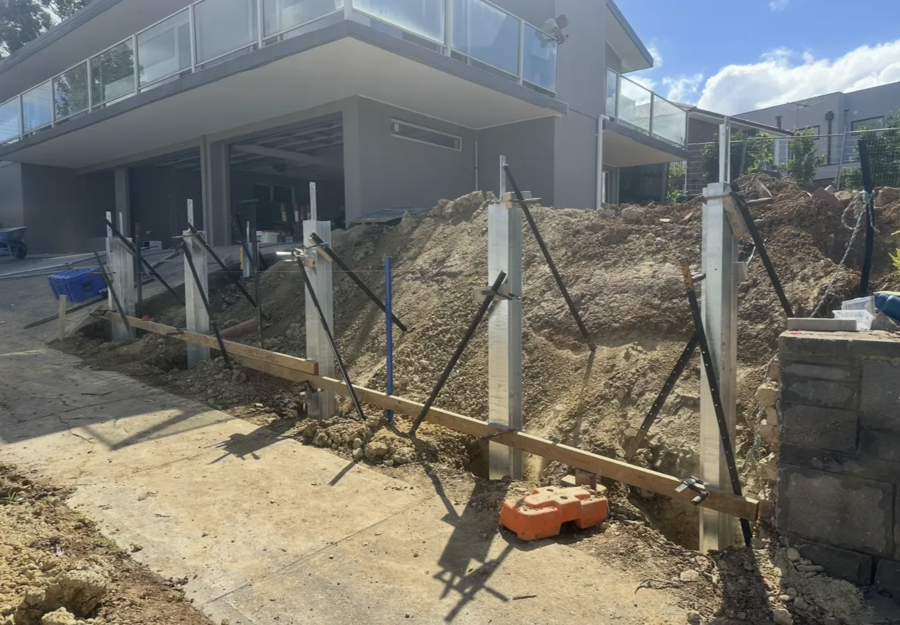 Wall in progress
